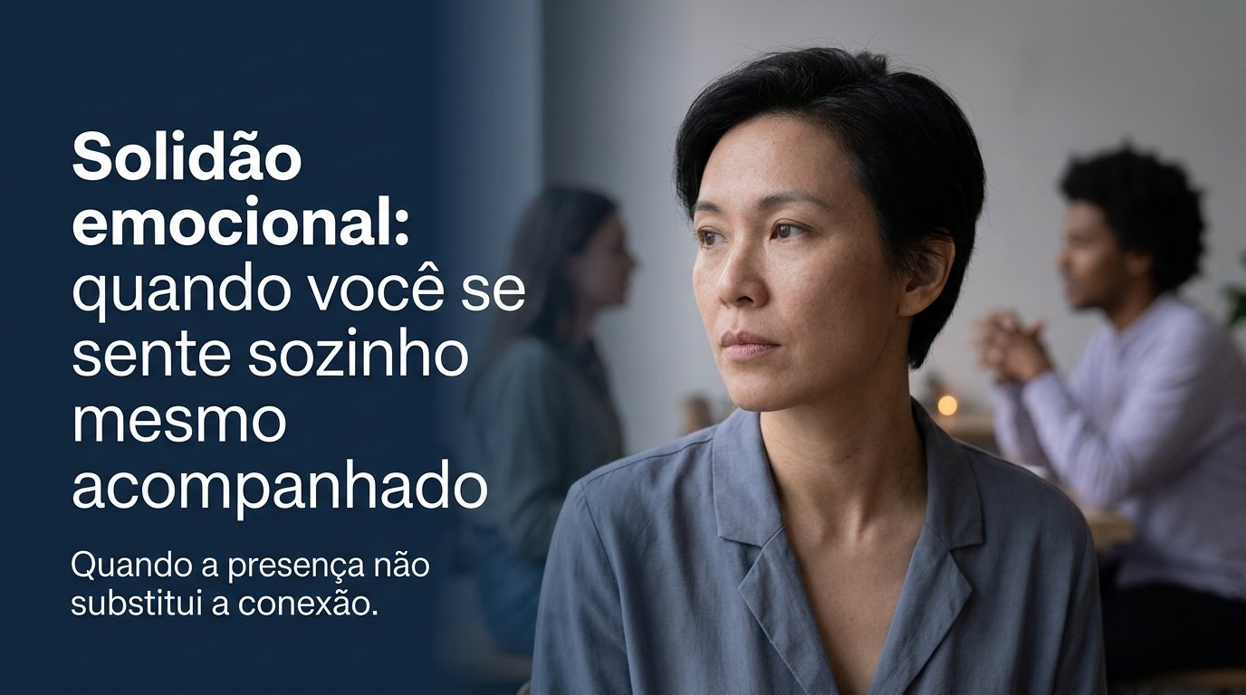 Solidão emocional: quando você se sente sozinho mesmo acompanhado